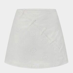 SABO Embroidered Mini ‘Freya Skirt’ in White
